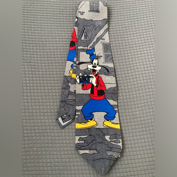 Disney Other - Vintage 90s Goofy Disney Silk Necktie